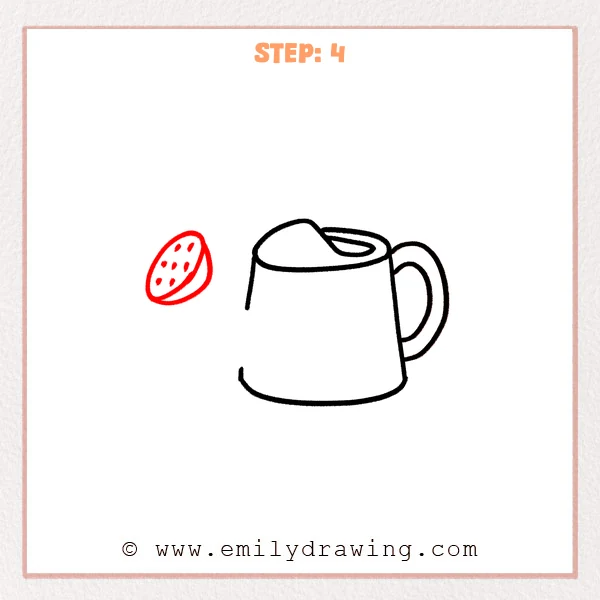 how to draw a watering can - Step 4
